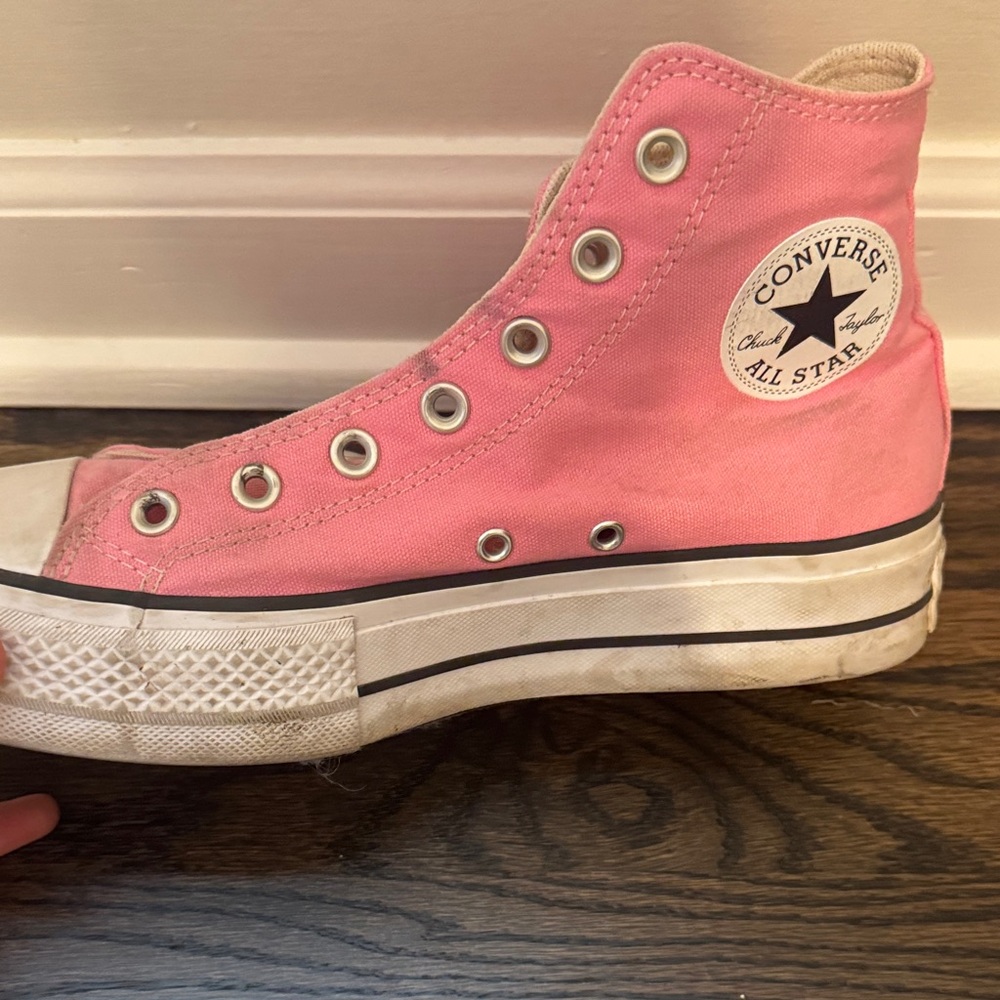 Converse Women's Pink Canvas High-Tops